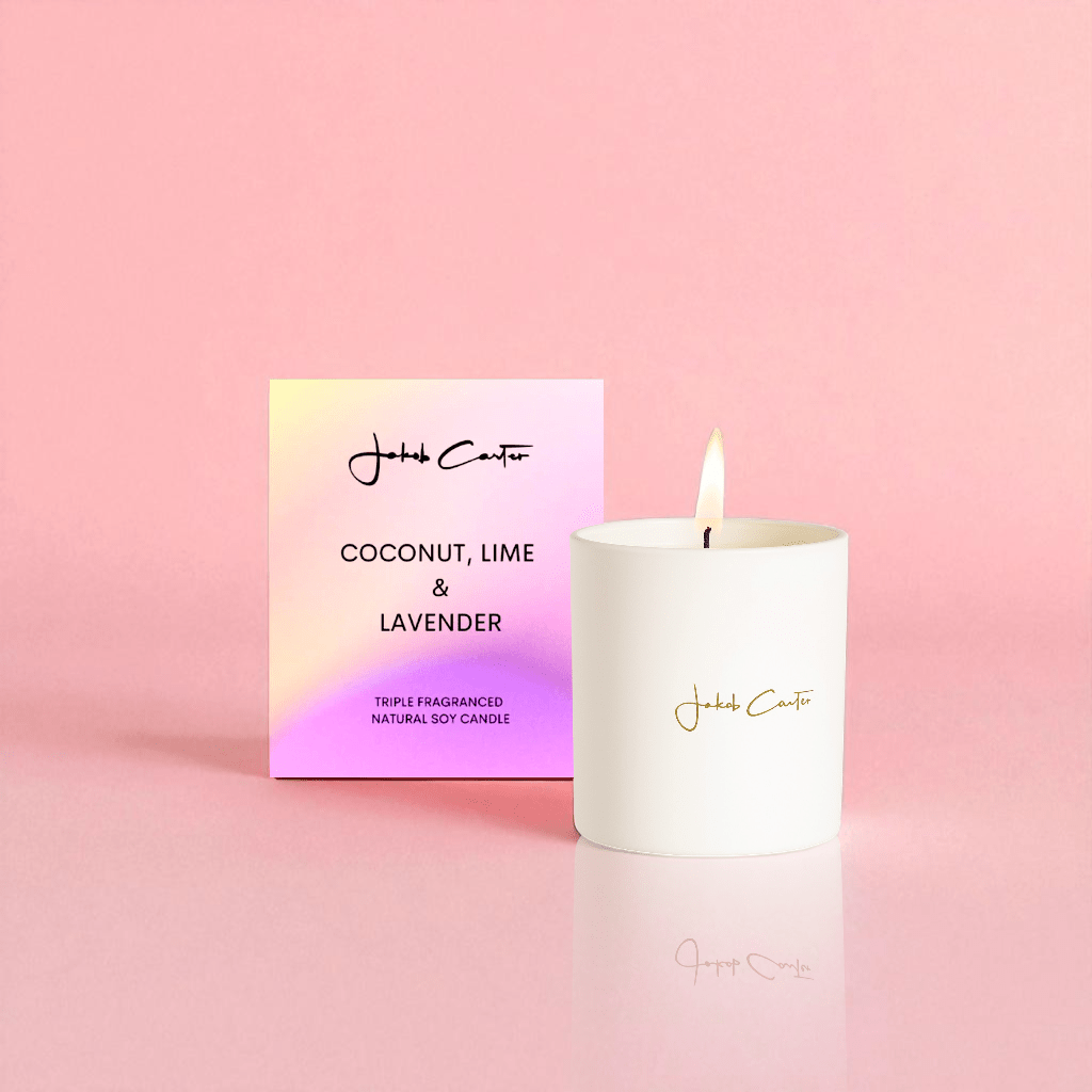 Coconut Lime & Lavender Soy Candle - Forgetmenot
