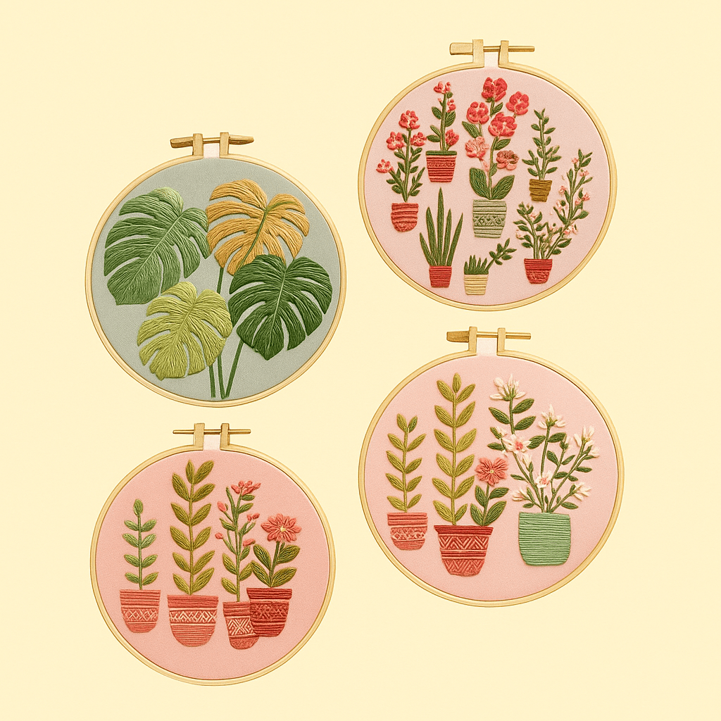 Four Piece Embroidery Set - Forgetmenot