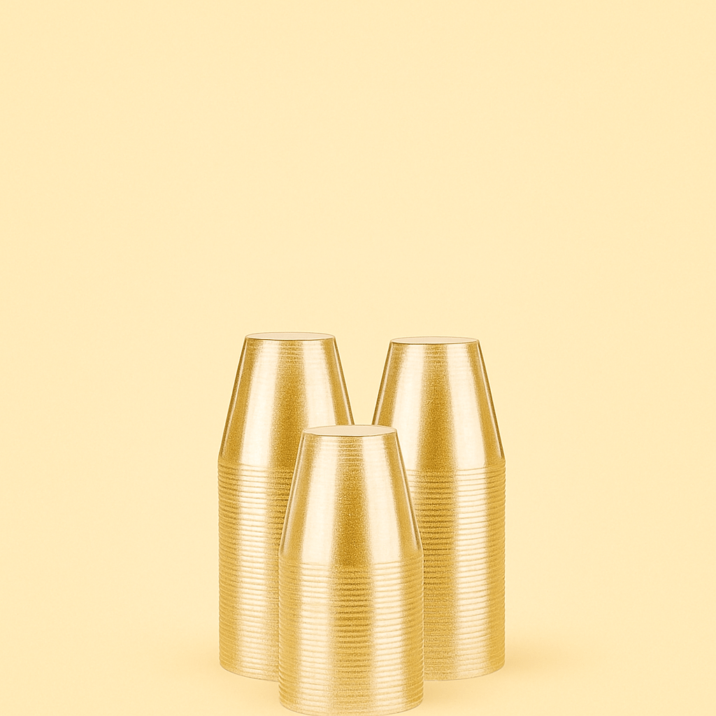 Gold Glitter Party Cups - Forgetmenot