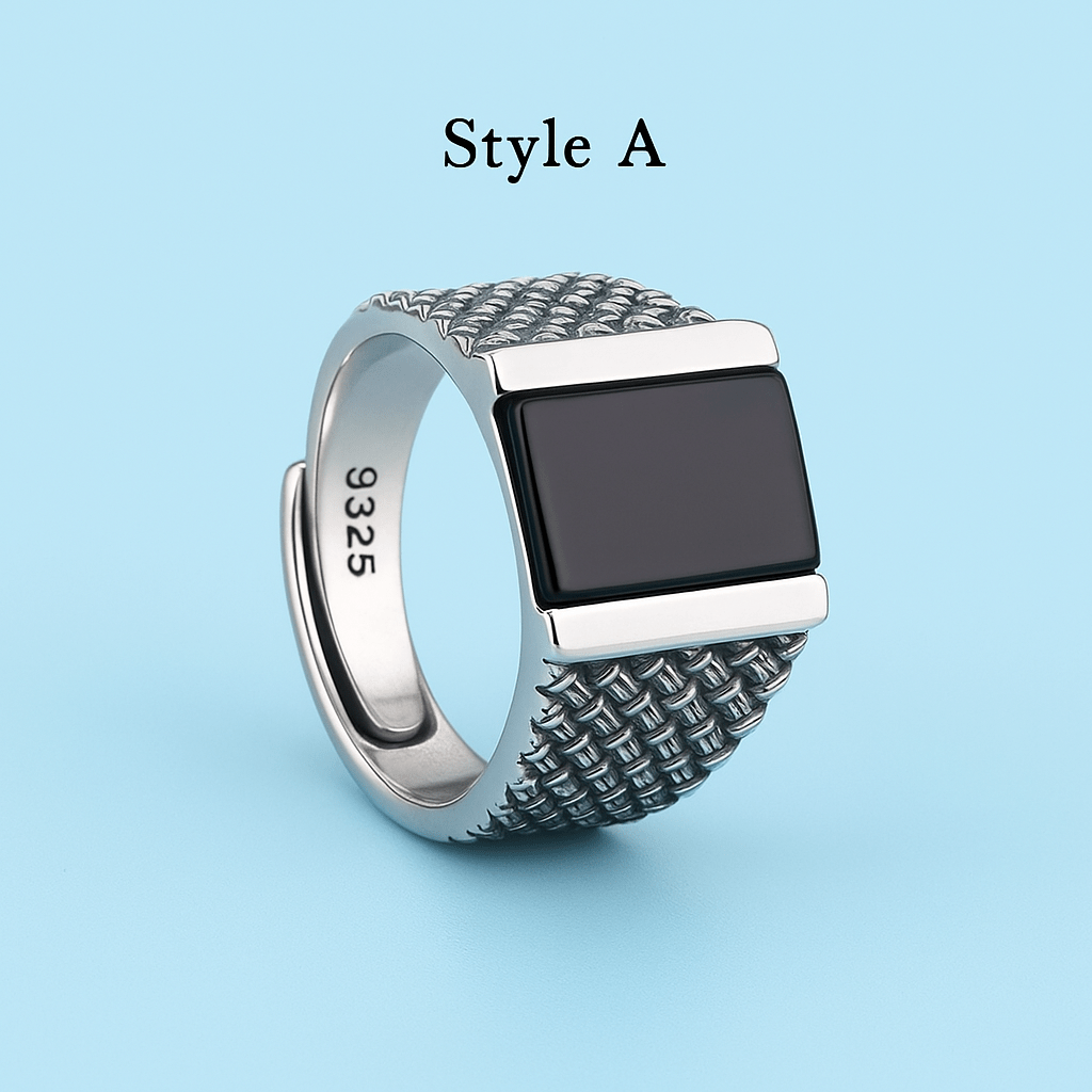 Mens Engraved Ring - Forgetmenot
