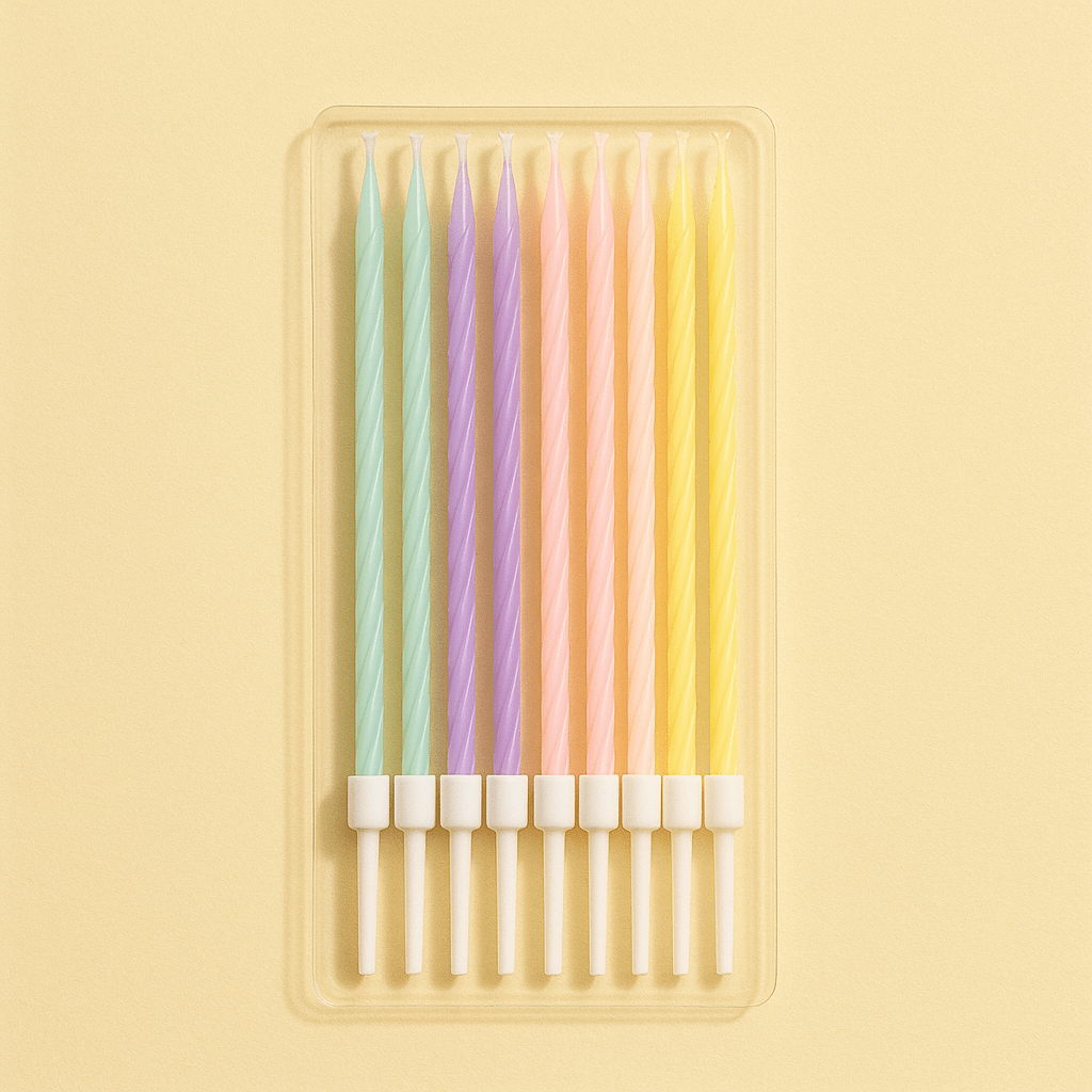 Pastel Swirl Birthday Candles - Forgetmenot