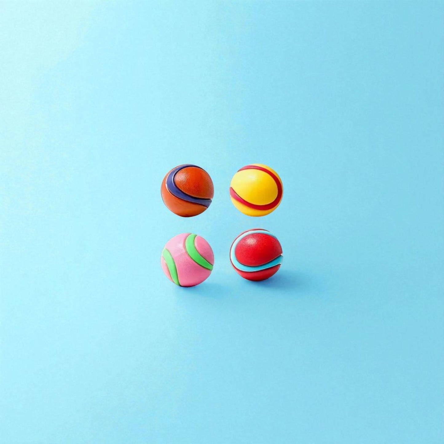 Rubber Dog Throwing Balls - Forgetmenot