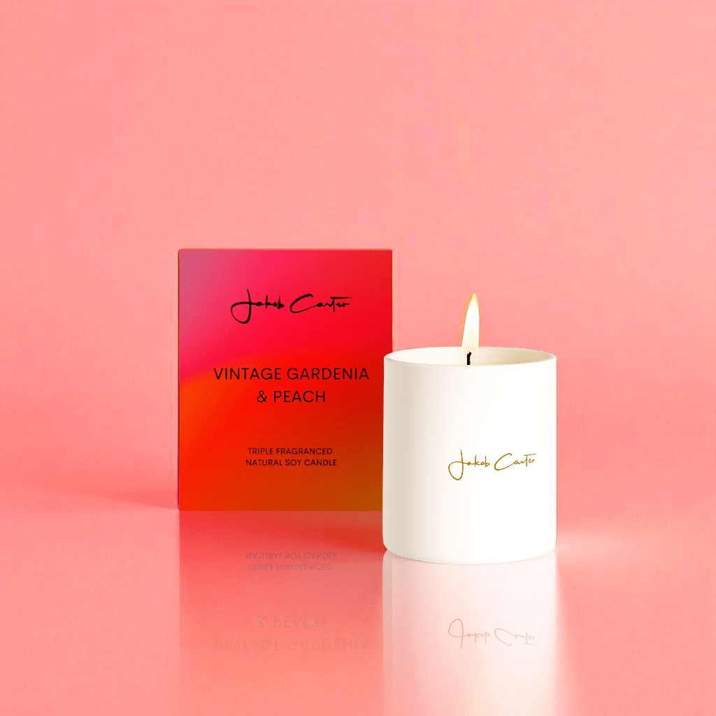 Vintage Gardenia & Peach Soy Candle - Forgetmenot