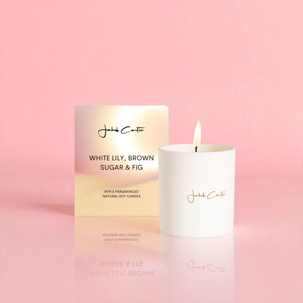 White Lily, Brown Sugar & Fig Soy Candle - Forgetmenot