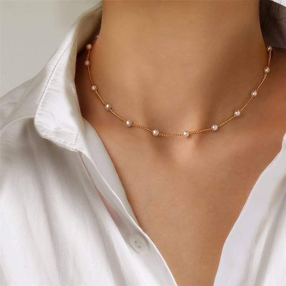 Bead Necklace - Forgetmenot