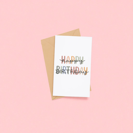 Classic Happy Birthday Card - Forgetmenot
