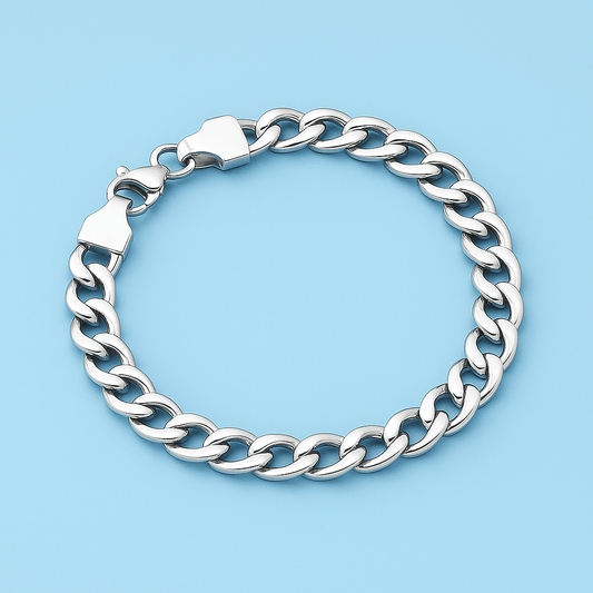 Crown & Steel Bracelet - Forgetmenot