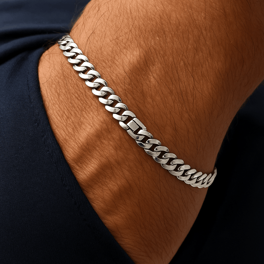 Crown & Steel Bracelet - Forgetmenot