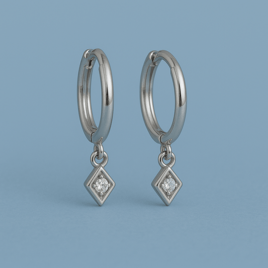 Diamond Drop Earrings - Forgetmenot