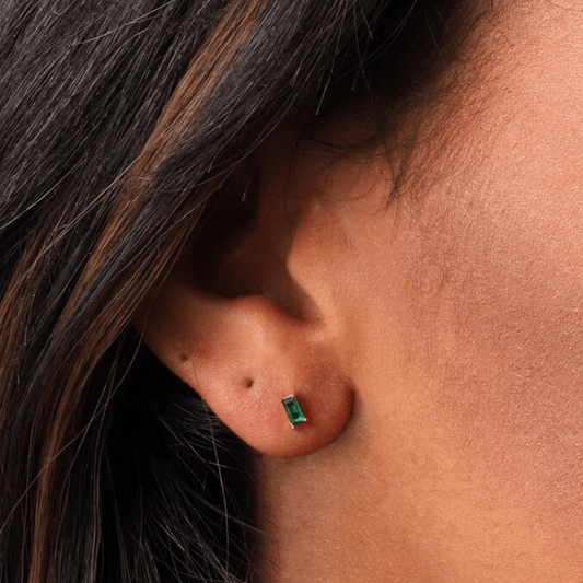 Emerald Cut Earrings - Forgetmenot