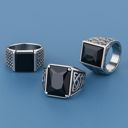 Mens Engraved Ring - Forgetmenot