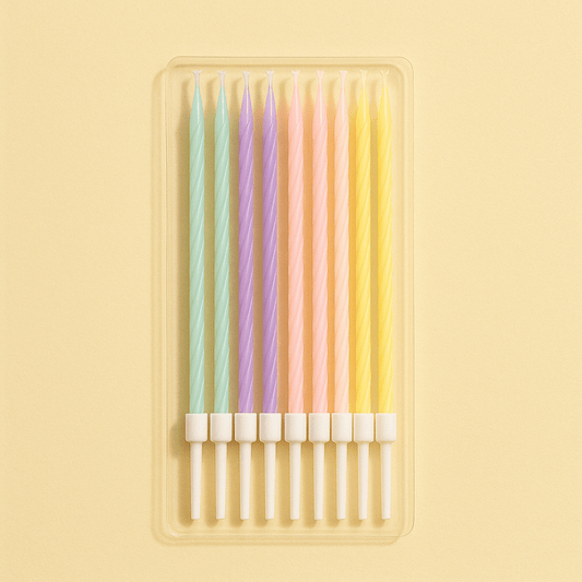 Pastel Swirl Birthday Candles - Forgetmenot