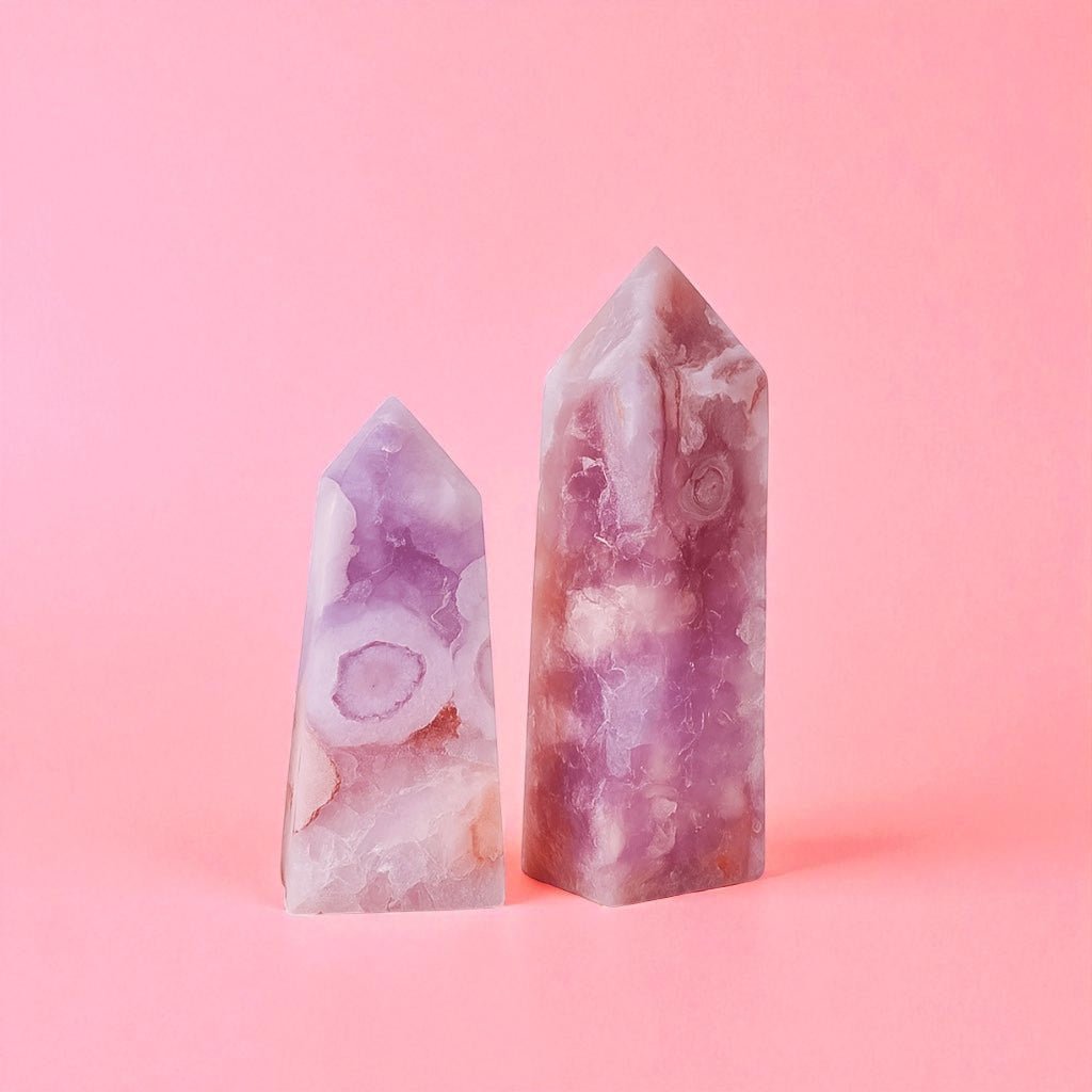 Pink Amethyst Crystal Tower - Forgetmenot