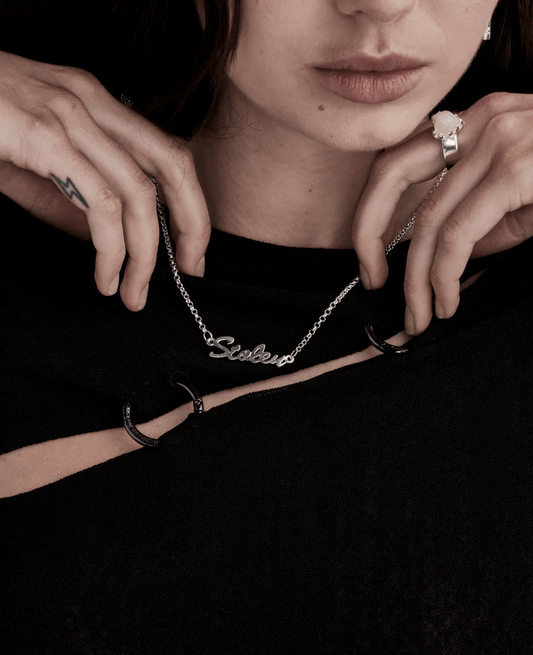 Stolen Script Necklace - Forgetmenot