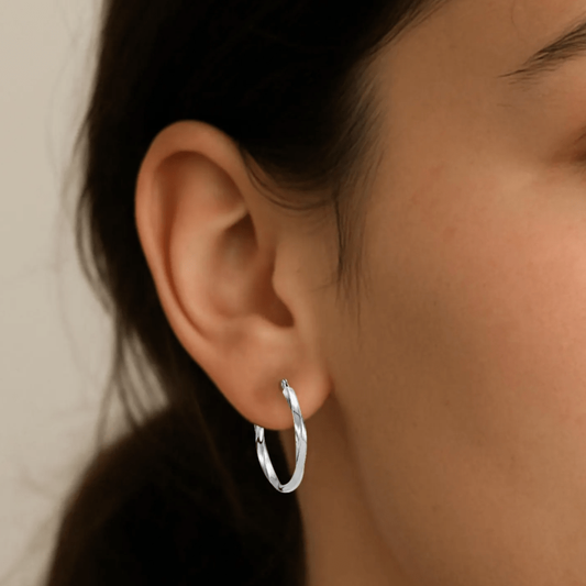 Twisted Ring Earrings - Forgetmenot